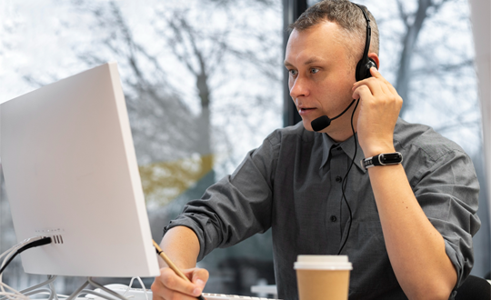 it support professional supporting the client remotely